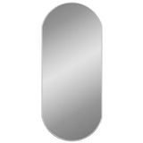 Miroir mural vidaxl 80x35 cm de couleur argentée ovale
