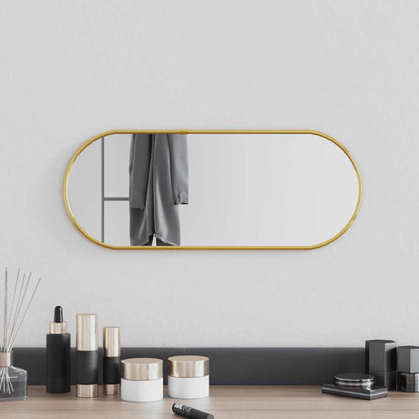 Miroir mural vidaxl 50x20 cm coloré en or ovale