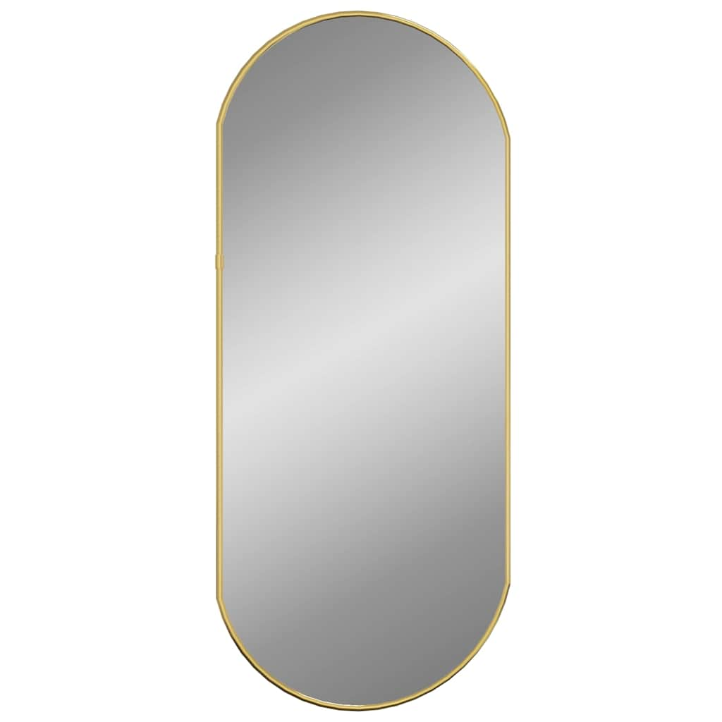 Vidaxl Wall Mirror 70x30 cm Oval guldfarvet