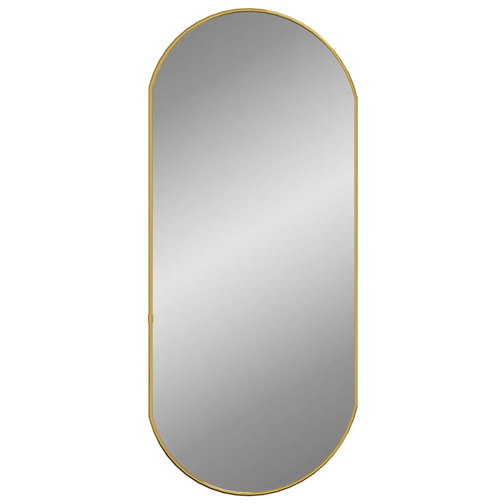 Vidaxl Wall Mirror 80x35 cm owalny złoty kolor