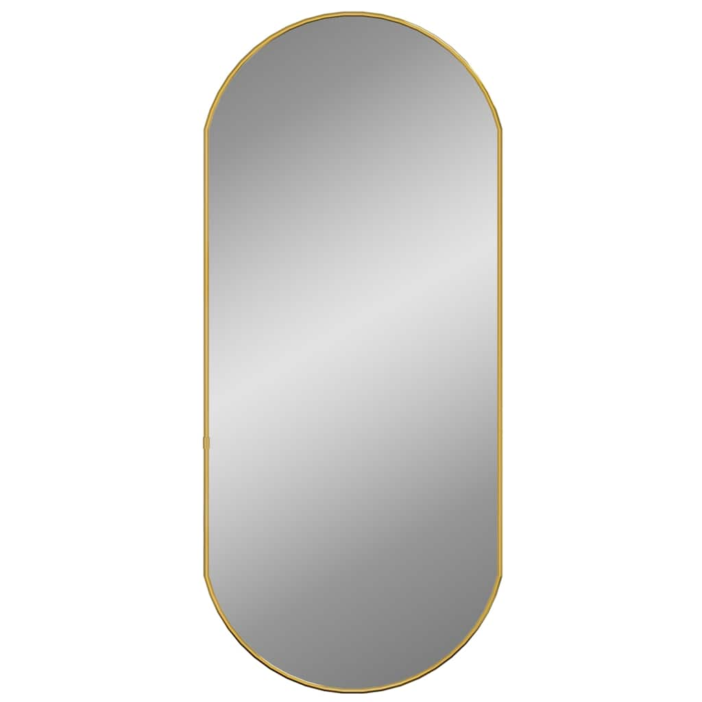 Vidaxl Wall Mirror 80x35 cm owalny złoty kolor