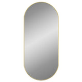 Miroir mural vidaxl 100x45 cm de couleur or ovale