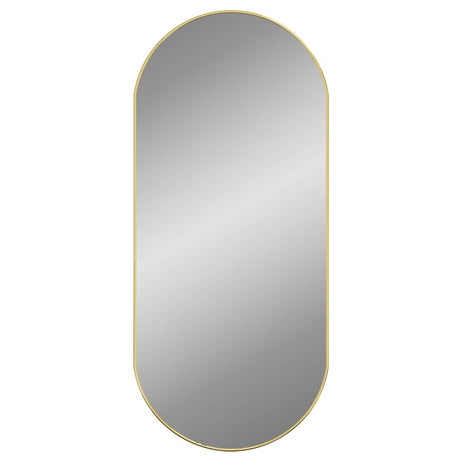 Miroir mural vidaxl 100x45 cm de couleur or ovale