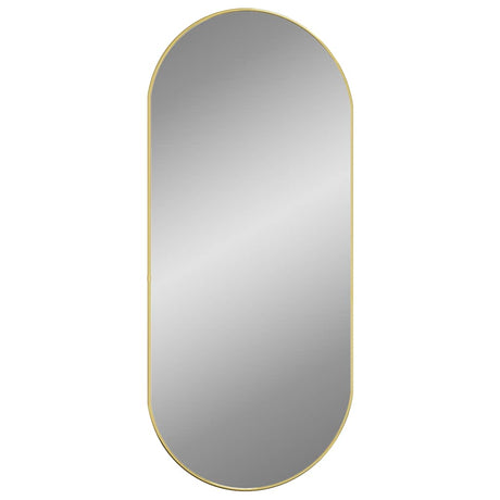 Miroir mural vidaxl 100x45 cm de couleur or ovale
