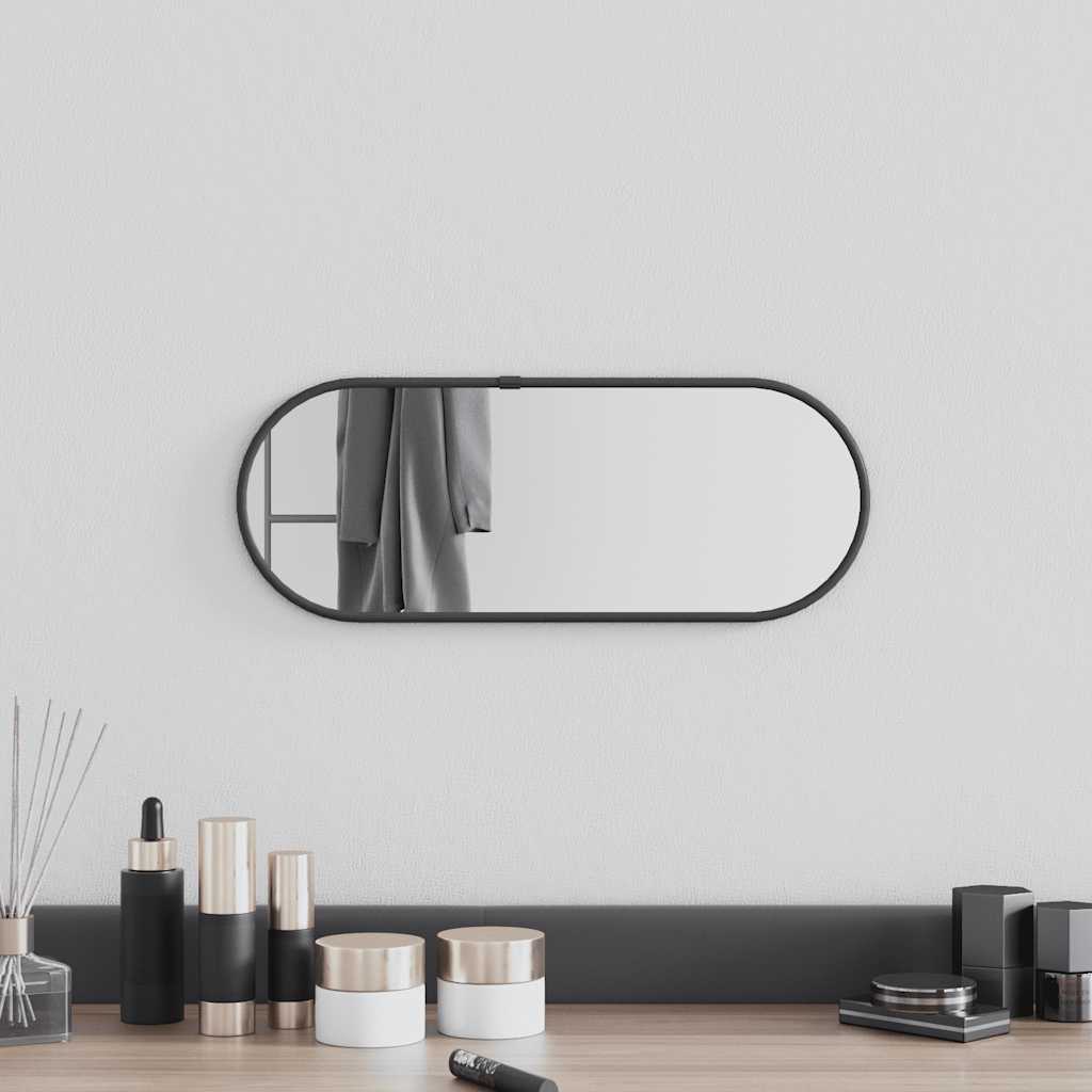 Vidaxx miroir mural 40x15 cm ovale noir