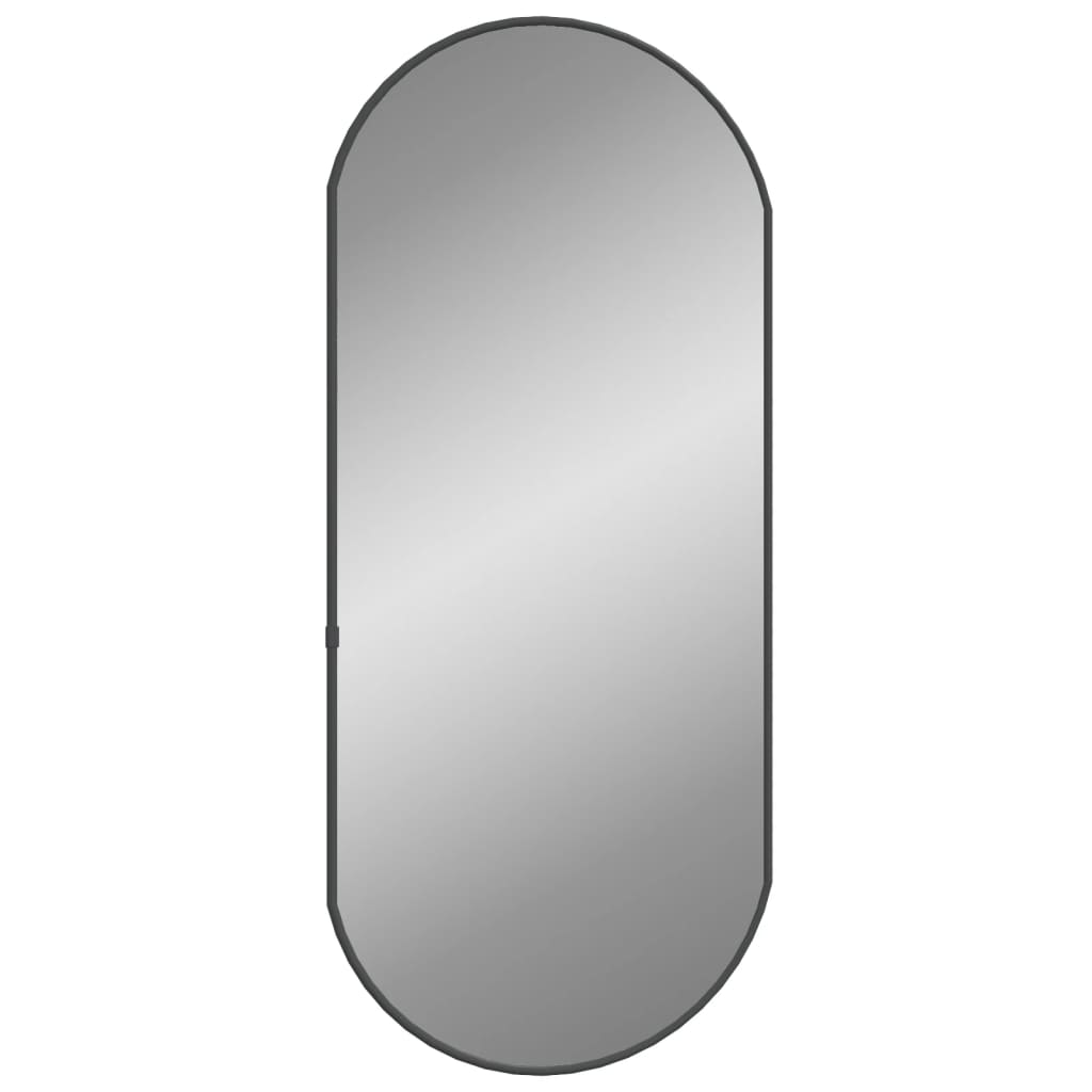 Vidaxl Mirror de pared 70x30 cm negro ovalado