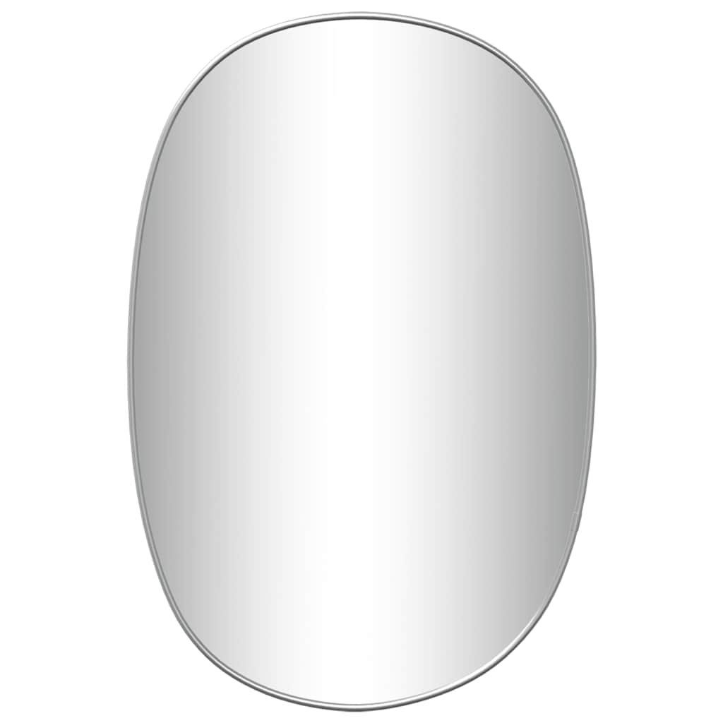 Miroir mural vidaxl 50x35 cm de couleur argentée