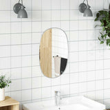 Miroir mural vidaxl 50x35 cm de couleur argentée