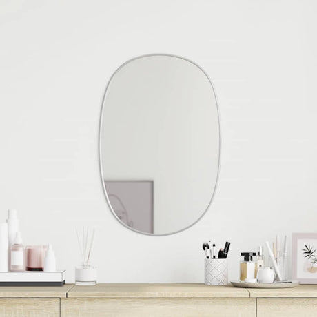Miroir mural vidaxl 50x35 cm de couleur argentée