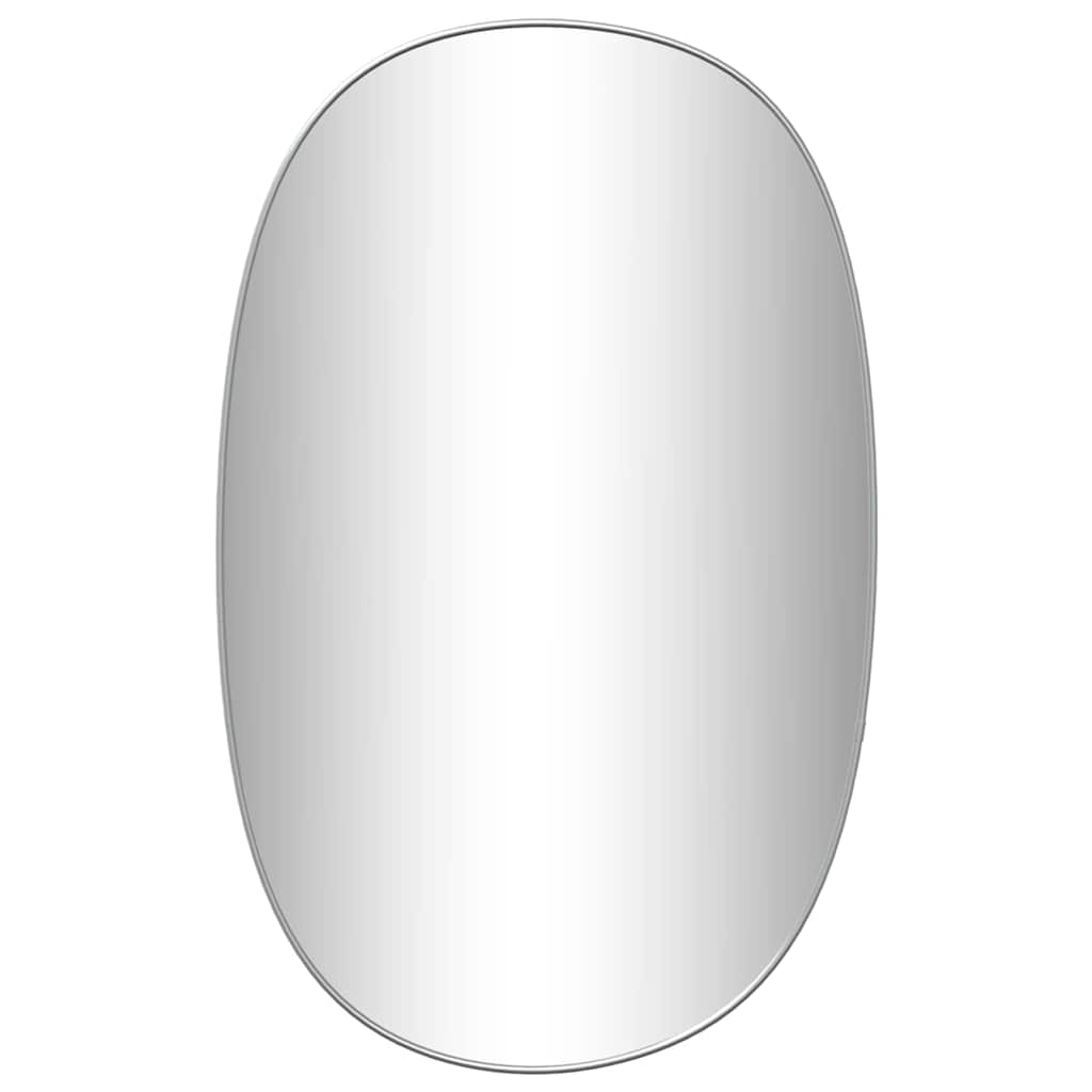 Miroir mural vidaxl 70x45 cm de couleur argentée