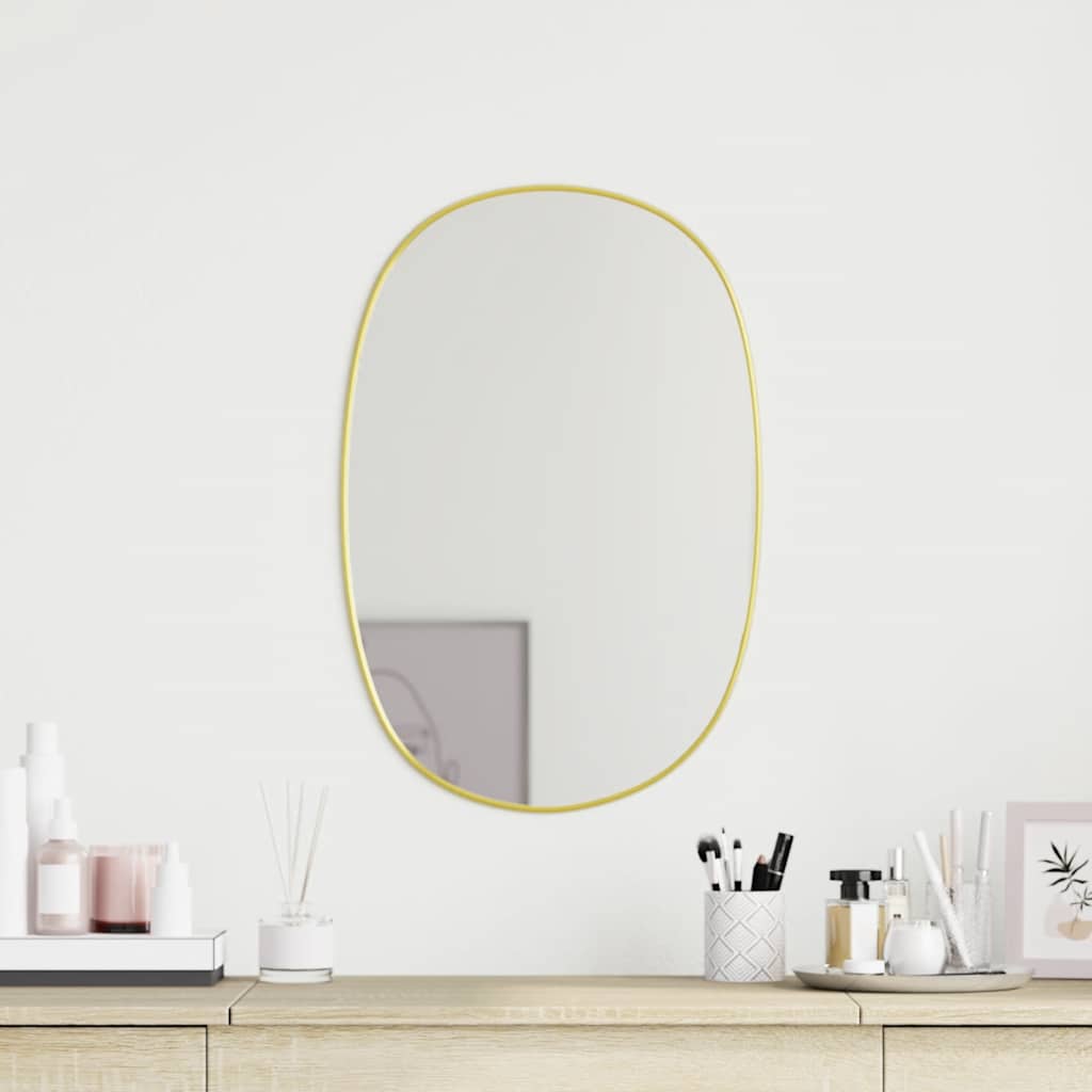 Miroir mural vidaxl 50x35 cm de couleur or