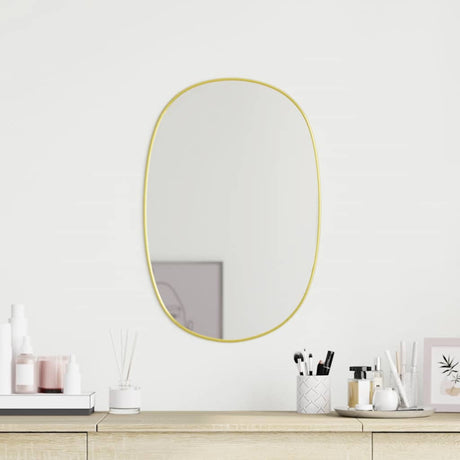 Miroir mural vidaxl 50x35 cm de couleur or