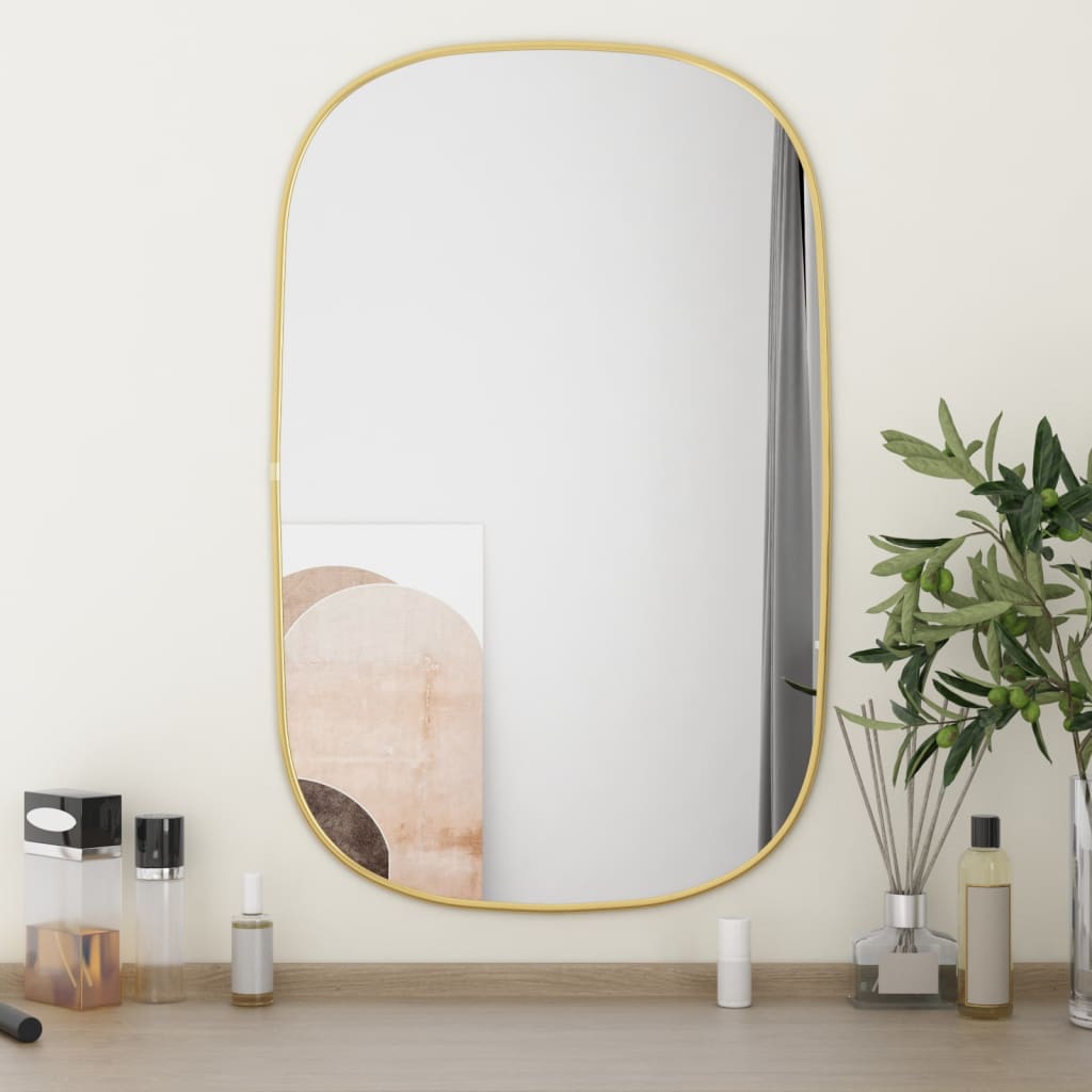 Vidaxl Wall Mirror 70x45 cm zlaté barvy