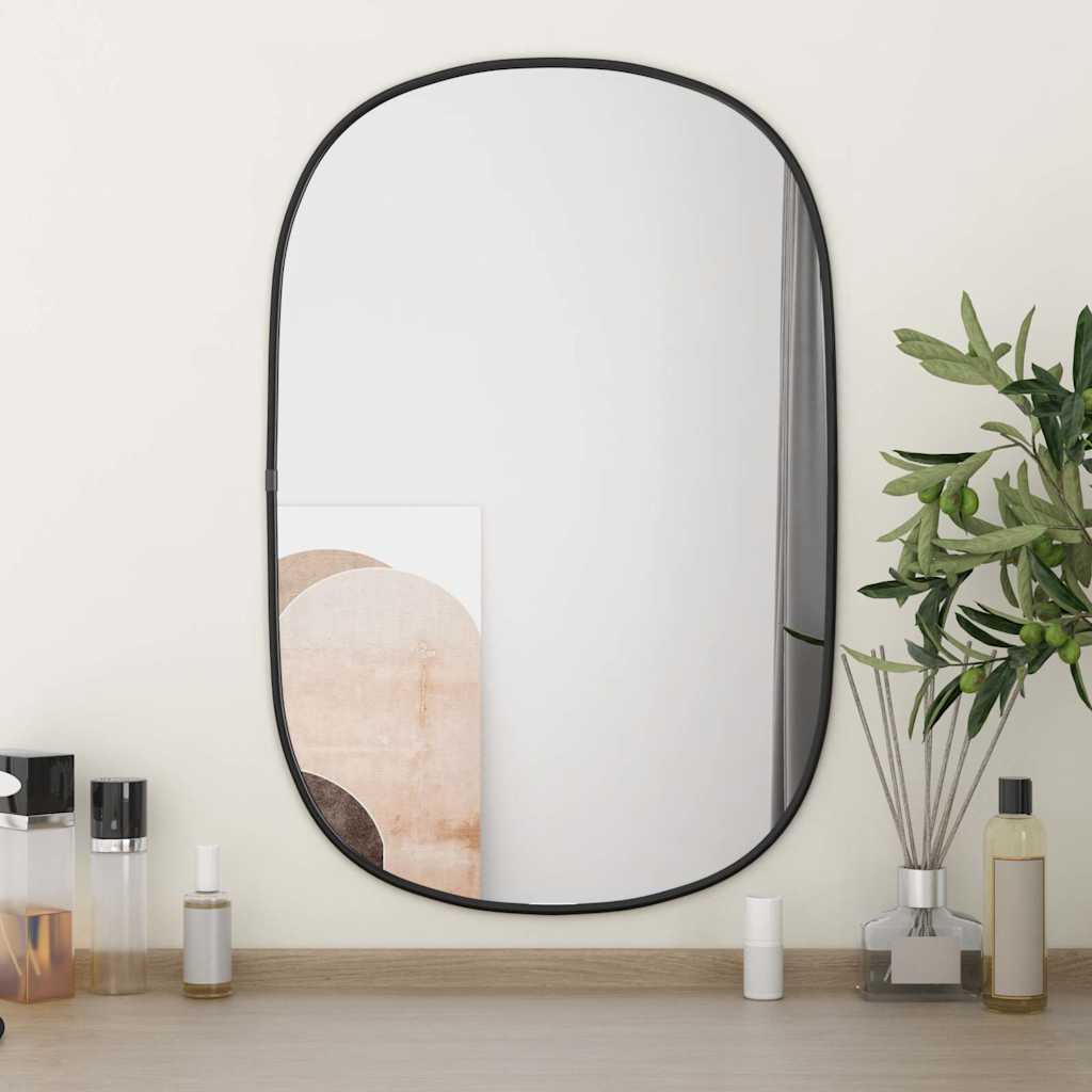 Mirror de pared Vidaxl 60x40 cm negro