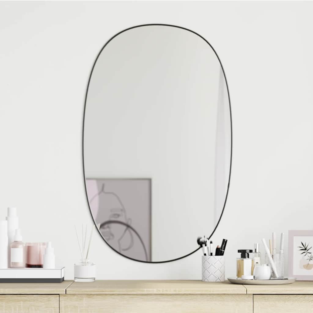 Miroir mural vidaxl 70x45 cm noir