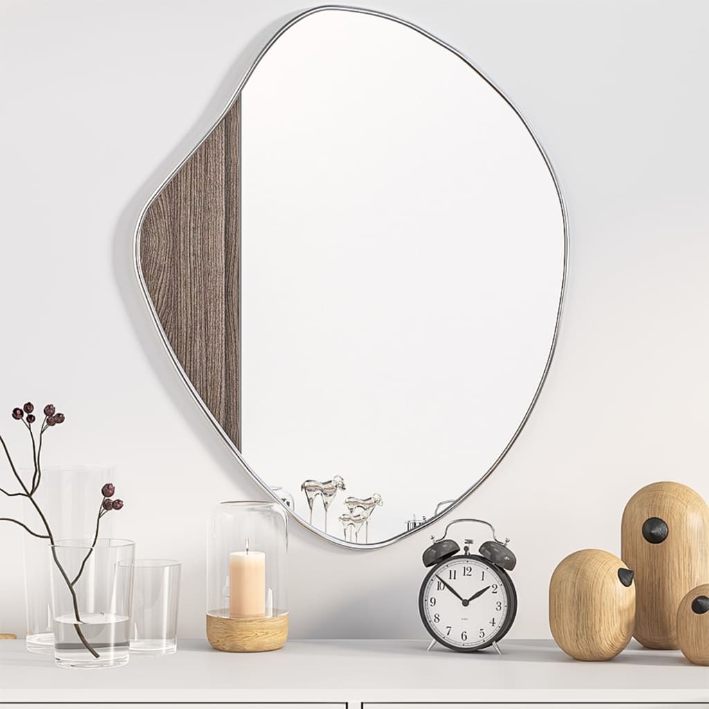 Vidaxl Wall Mirror 60x50 cm srebrne