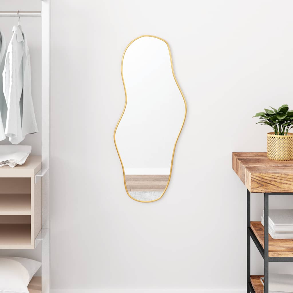 Vidaxl Wall Mirror 80x35 cm guldfärgad