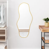 Vidaxl Mirror de pared 100x45 cm de color oro