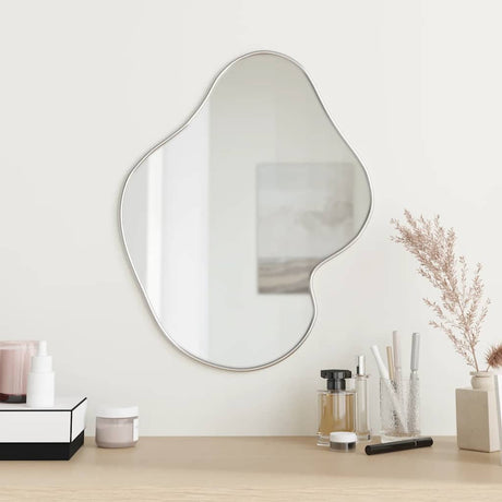 Miroir mural vidaxl 50x40 cm de couleur argentée