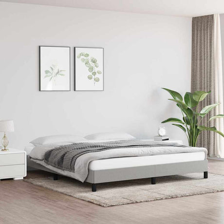 Vidaxl bedframe zonder matras stof lichtgrijs 160x200 cm