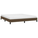 Vidaxl bedframe zonder matras stof donkerbruin 180x200 cm