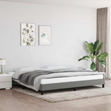 Vidaxl bedframe zonder matras stof donkergrijs 200x200 cm