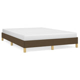 Vidaxl bedframe zonder matras stof donkerbruin 160x200 cm