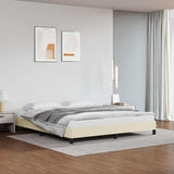 Vidaxl bedframe kunstleer crèmekleurig 180x200 cm