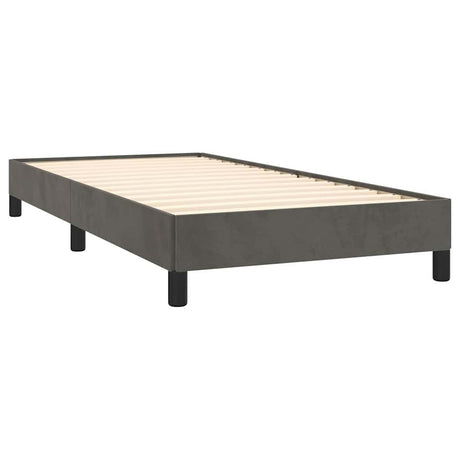 Vidaxl bedframe zonder matras 90x190 cm fluweel donkergrijs