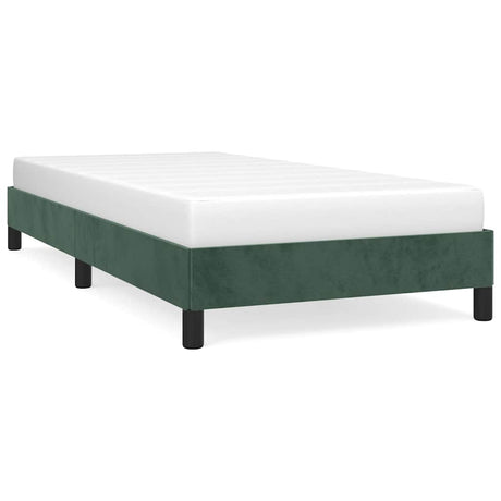 Vidaxl bedframe zonder matras 90x200 cm fluweel donkergroen