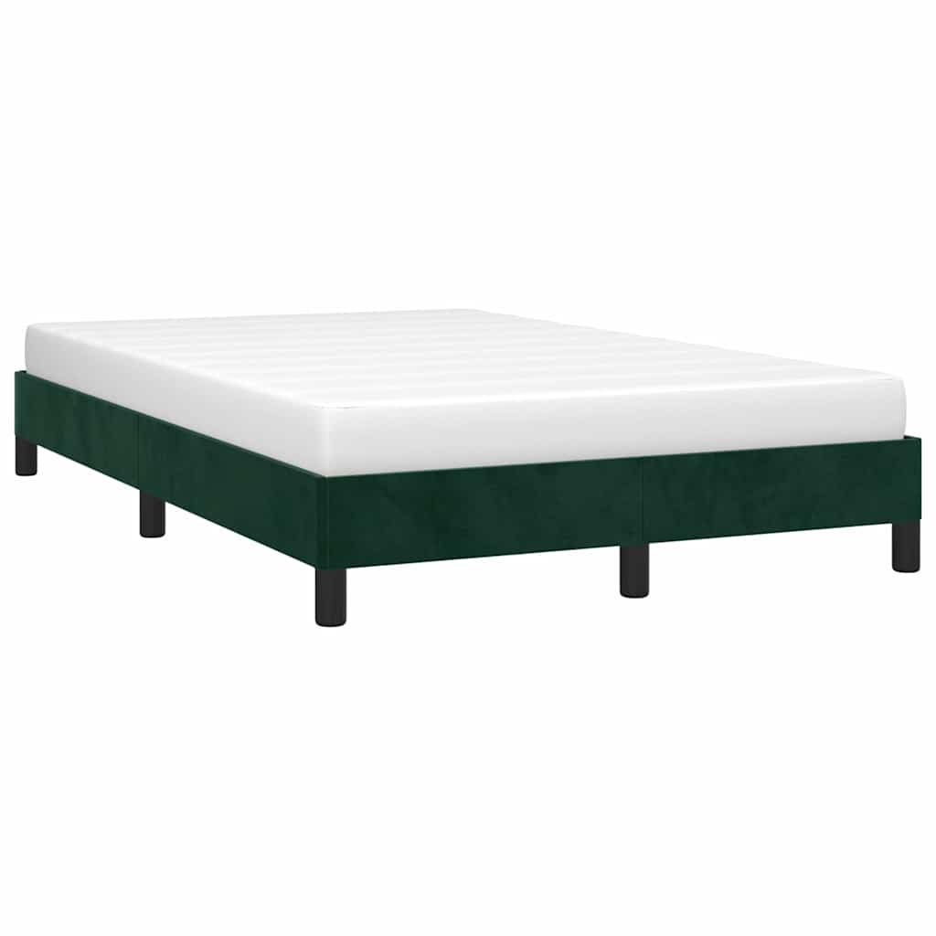 Vidaxl bedframe zonder matras 120x200 cm fluweel donkergroen