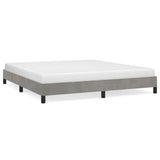 Vidaxl bedframe zonder matras 160x200 cm fluweel lichtgrijs