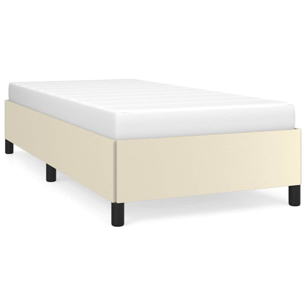 Vidaxl bedframe kunstleer crèmekleurig 80x200 cm