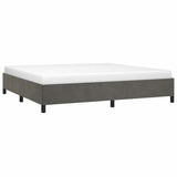 Vidaxl bedframe zonder matras 200x200 cm fluweel donkergrijs
