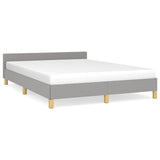 Vidaxl bedframe zonder matras stof lichtgrijs 140x190 cm