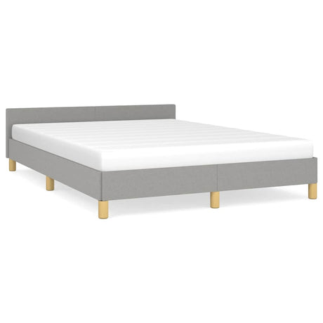 Vidaxl bedframe zonder matras stof lichtgrijs 140x190 cm