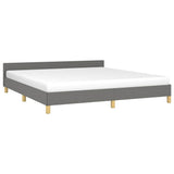 Vidaxl bedframe zonder matras stof donkergrijs 180x200 cm