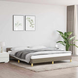 Vidaxl bedframe zonder matras stof taupe 180x200 cm