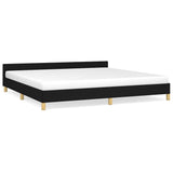 Vidaxl bedframe zonder matras stof zwart 200x200 cm