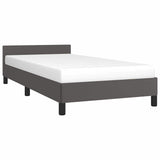 Vidaxl bedframe met hoofdeinde zonder matras 80x200 cm grijs