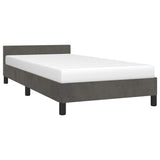Vidaxl bedframe zonder matras 90x200 cm fluweel donkergrijs