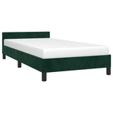 Vidaxl bedframe zonder matras 90x200 cm fluweel donkergroen