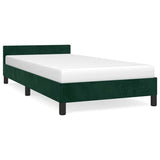 Vidaxl bedframe zonder matras 100x200 cm fluweel donkergroen