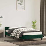 Vidaxl bedframe zonder matras 100x200 cm fluweel donkergroen