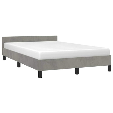Vidaxl bedframe zonder matras 120x200 cm fluweel lichtgrijs