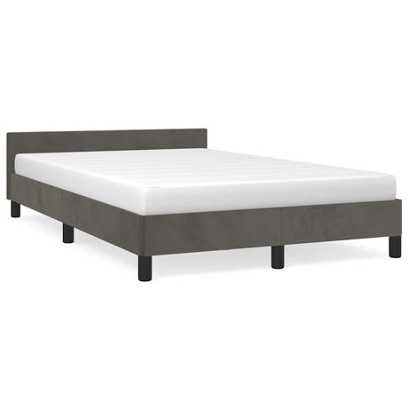 Vidaxl bedframe zonder matras 120x200 cm fluweel donkergrijs
