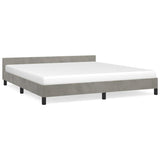 Vidaxl bedframe zonder matras 160x200 cm fluweel lichtgrijs