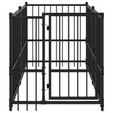 Vidaxl Dog Kennel 193.5x97x100 cm en acier noir