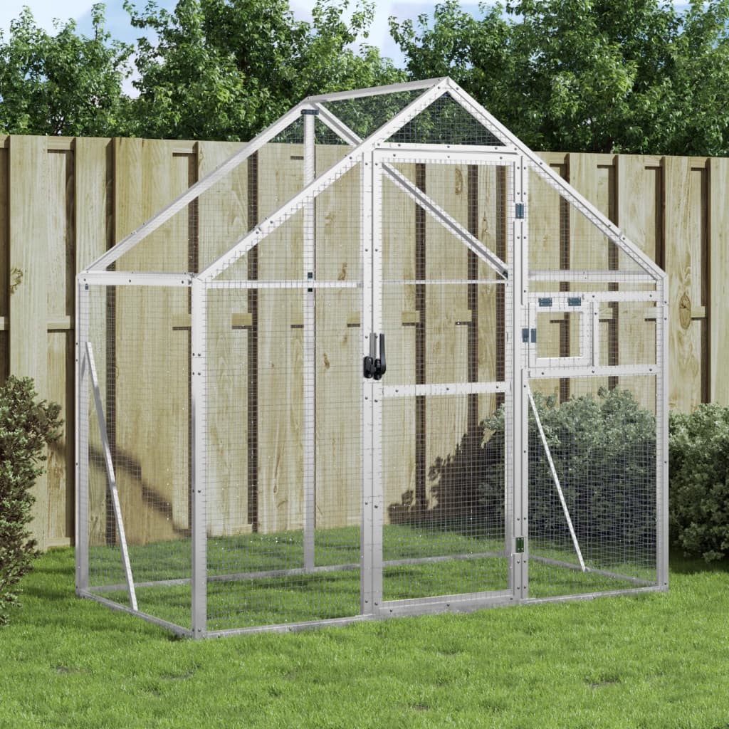 Vidaxx volière 179x100x185 m aluminium argent