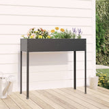 Vidaxl planter 100.5x40.5x90 cm couleur anthracite en acier galvanisé